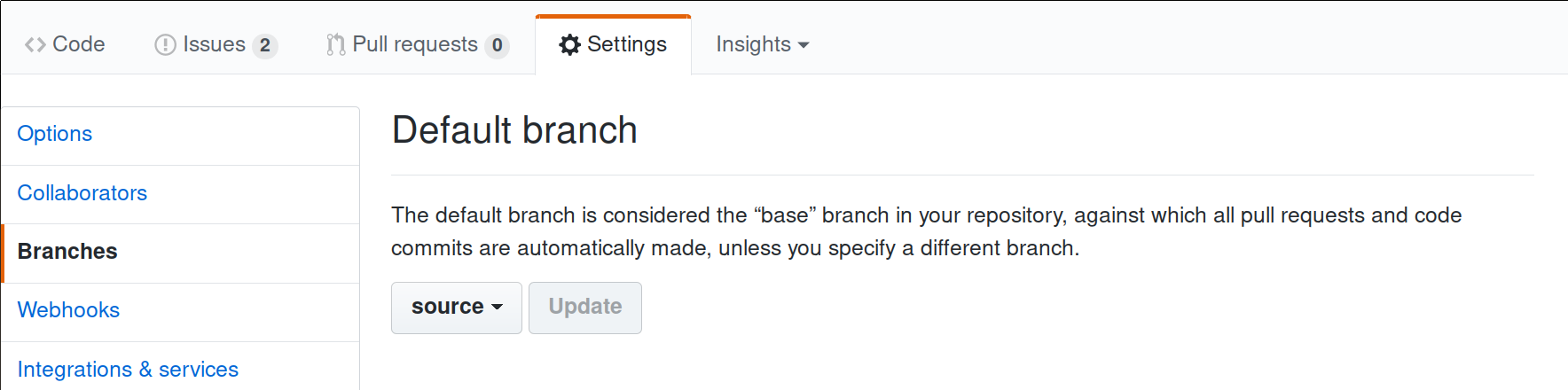 select the branch from the dropdown