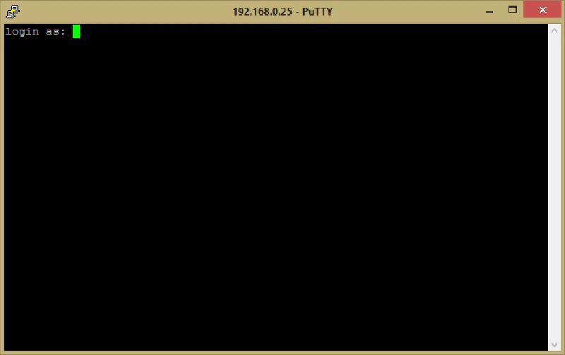 PuTTY asking for login information