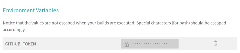 change environment variables