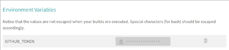 change environment variables
