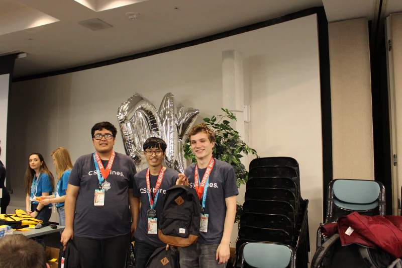 My team winning Second Place at HackCU V.