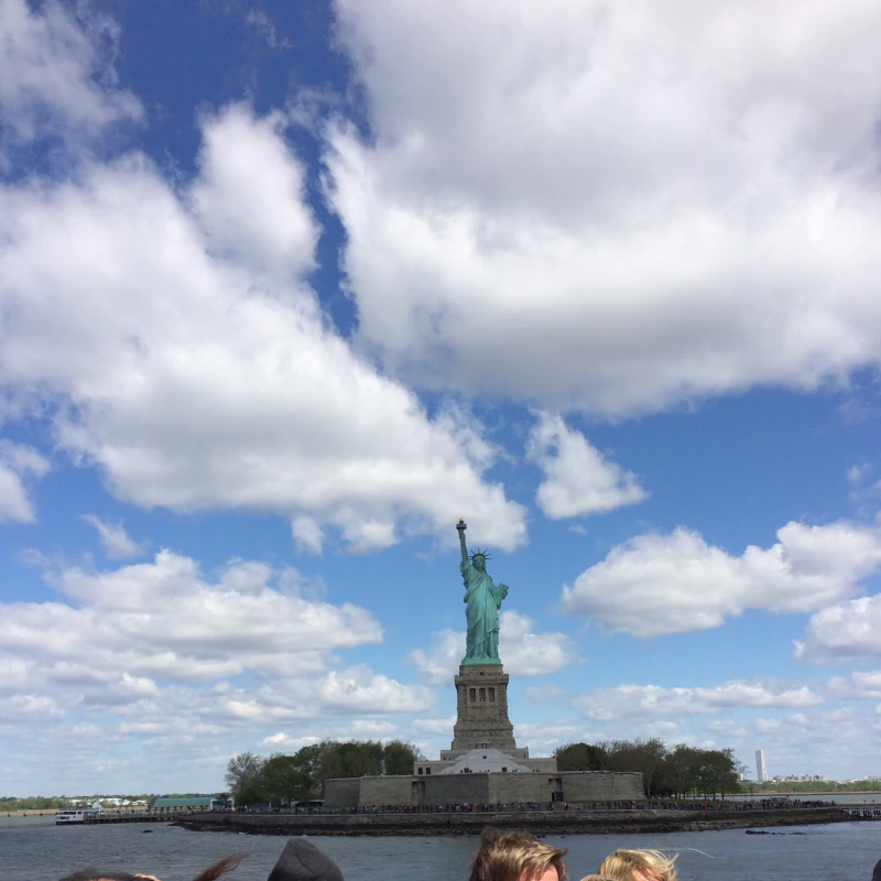 Arriving at Liberty Island.