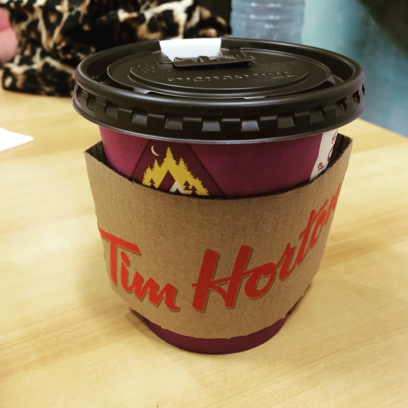 Cup of Tim Hortons coffee