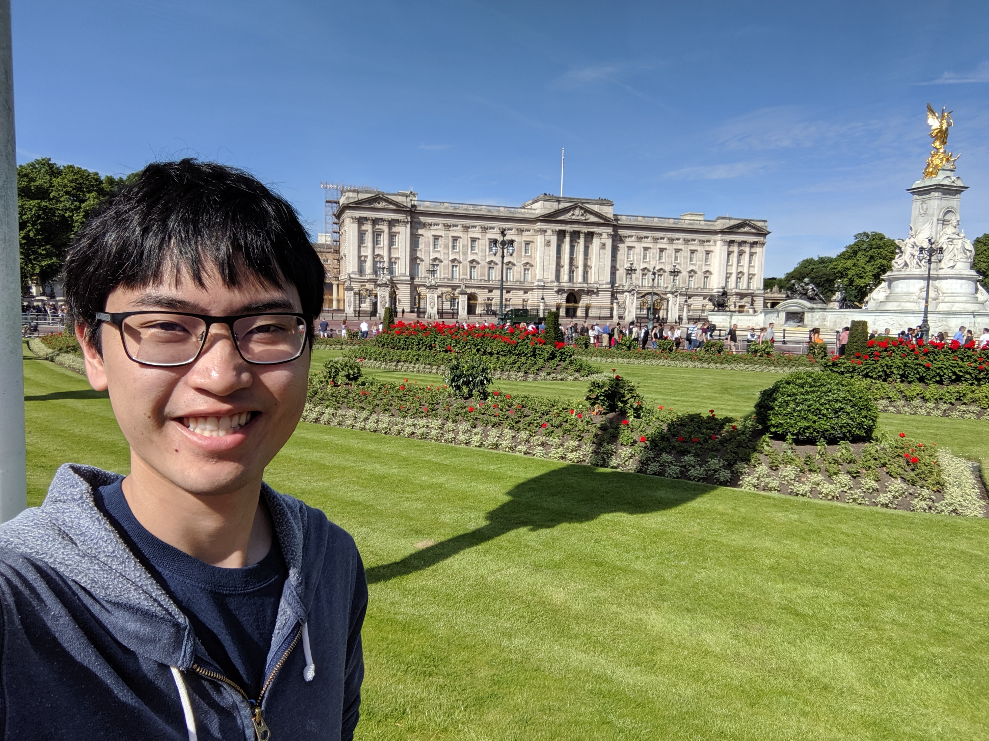 Me in front of Buckingham Palace