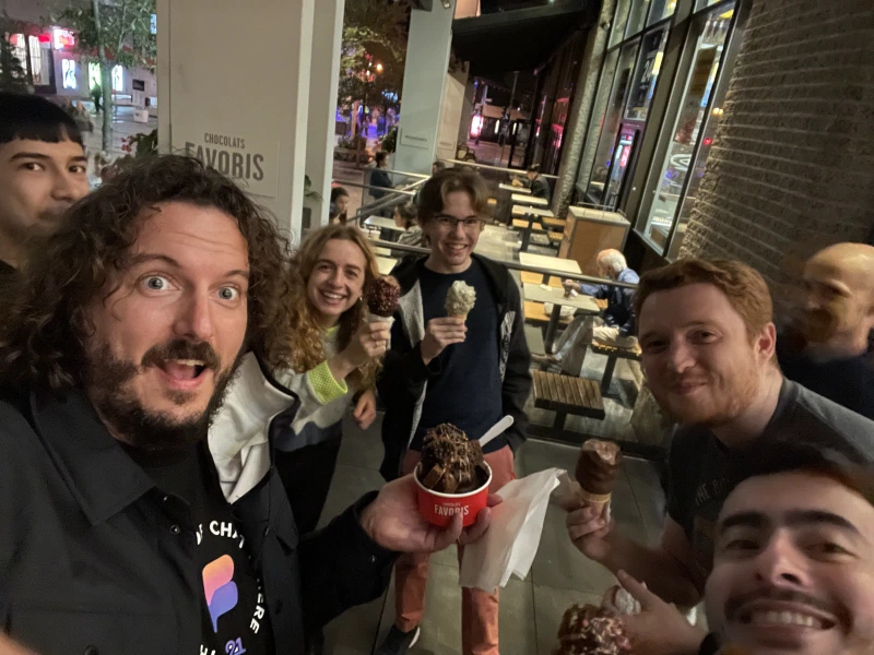 Eating ice cream