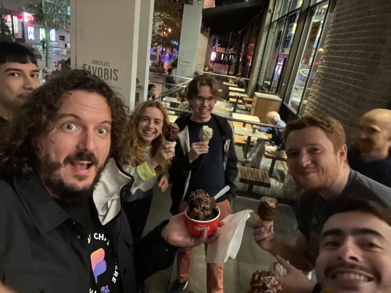 Eating ice cream