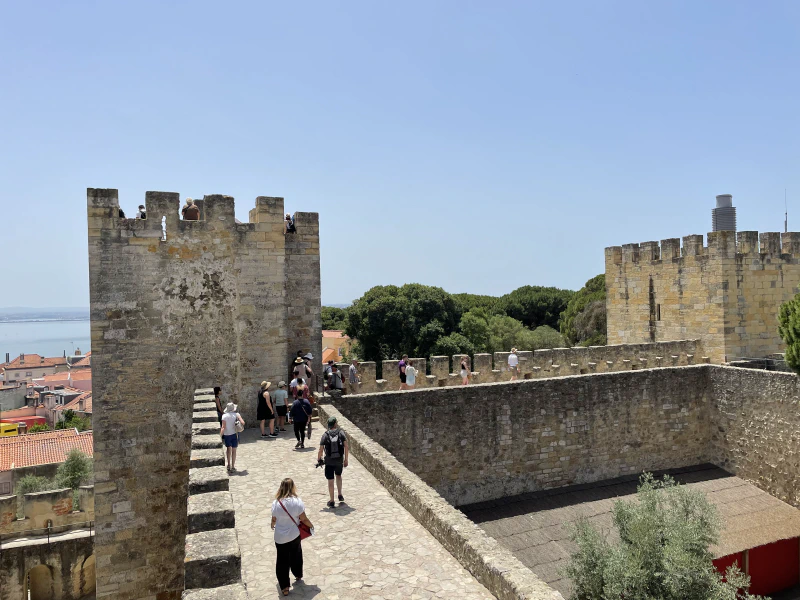 A view from atop the castle walls