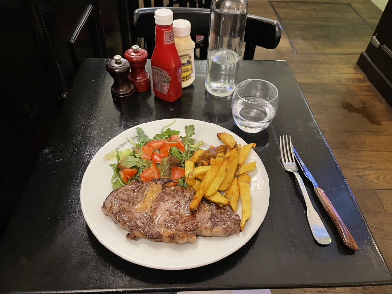 My steak and frites meal