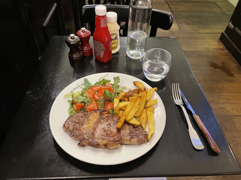 My steak and frites meal