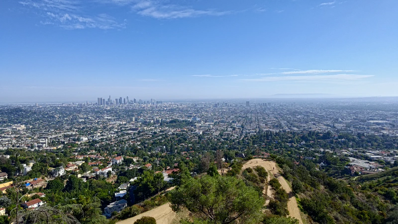 The view over LA from Griffith Observatory