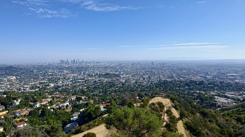 The view over LA from Griffith Observatory