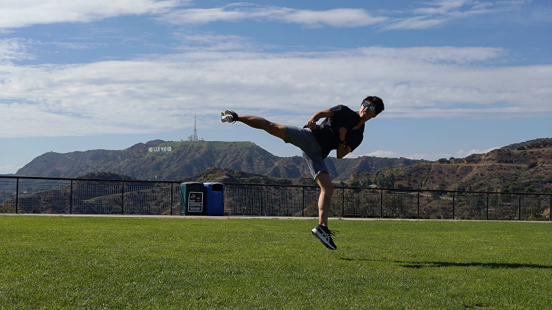 Side kick at the top of Griffith Observatory