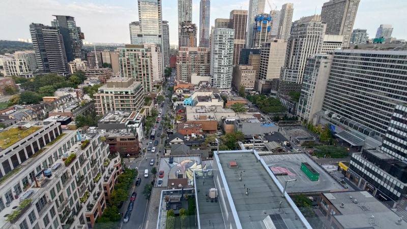 The view out the window of the living room of my suite.