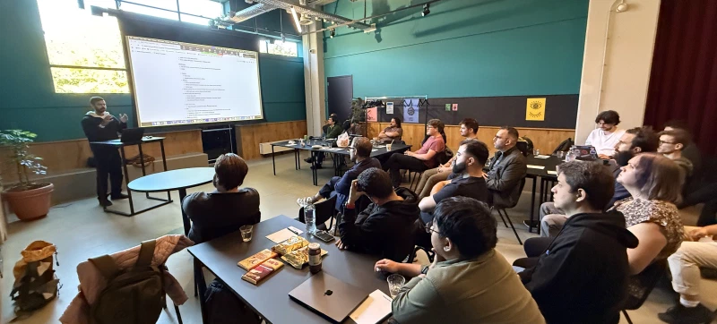 The team listening to Kishan&rsquo;s vision for Beeper&rsquo;s future.