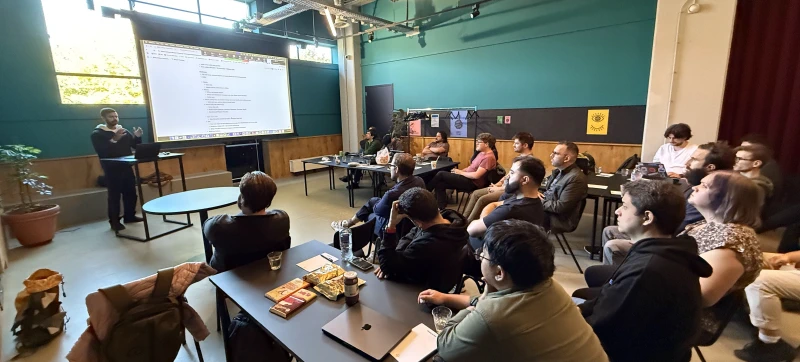 The team listening to Kishan&rsquo;s vision for Beeper&rsquo;s future.