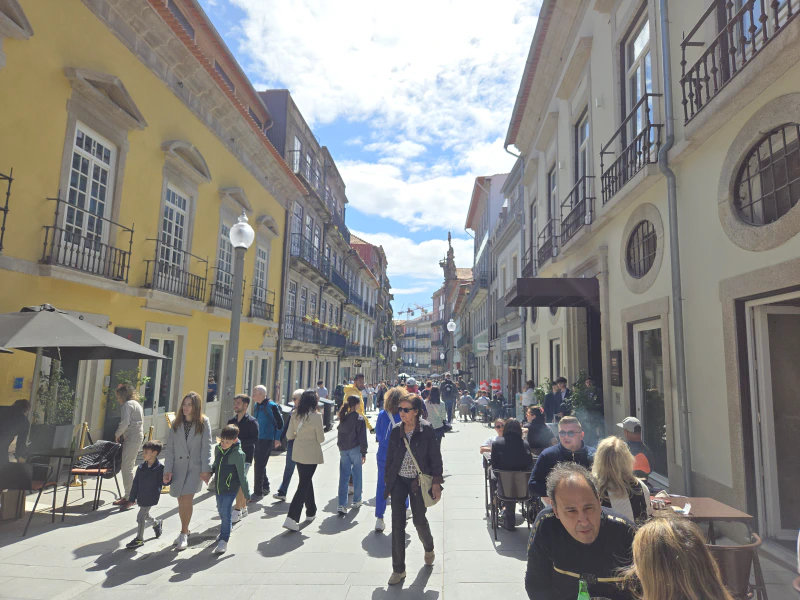 A colourful, vibrant street