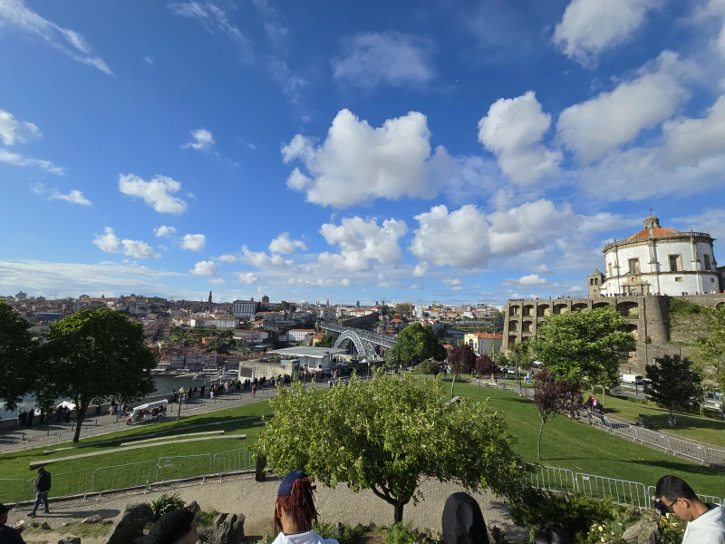 The view from the garden over towards bridge