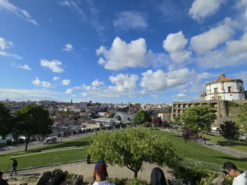 The view from the garden over towards bridge