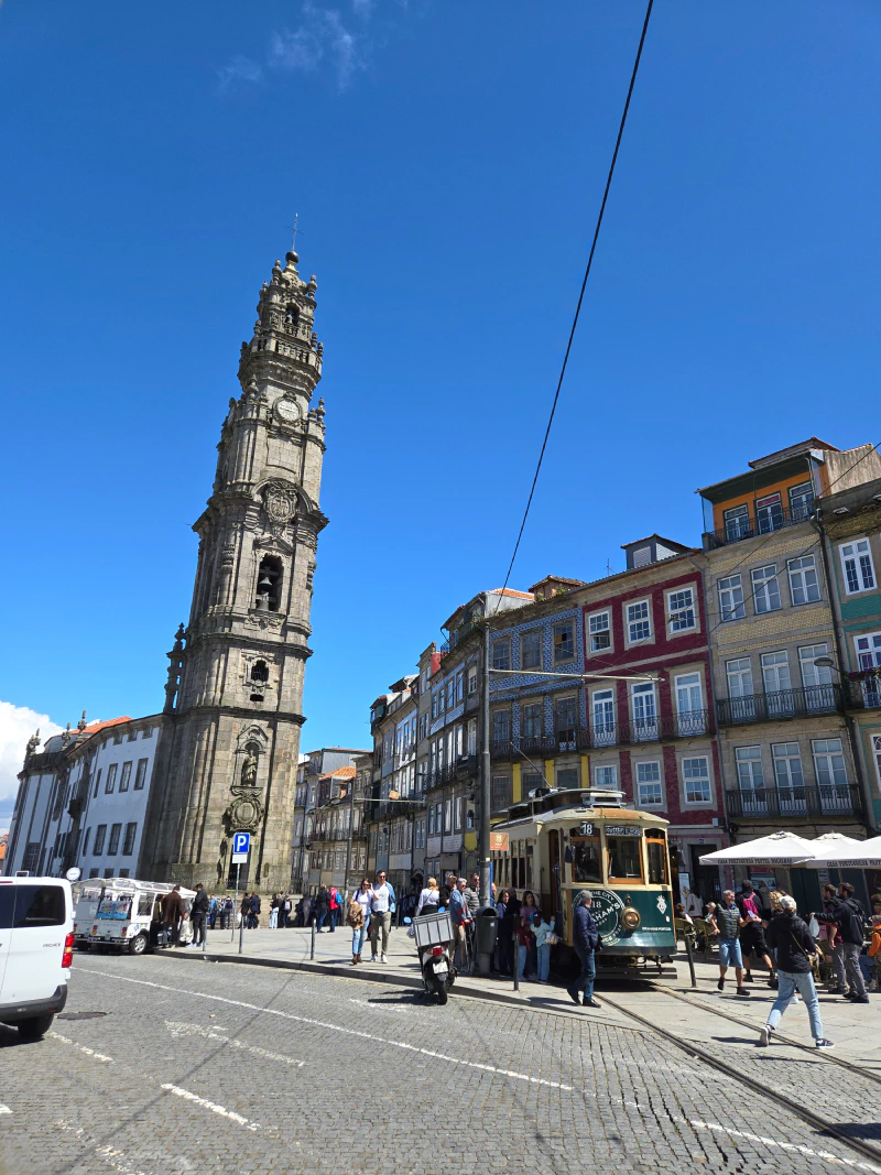 The Cleric’s Tower with the tram out front