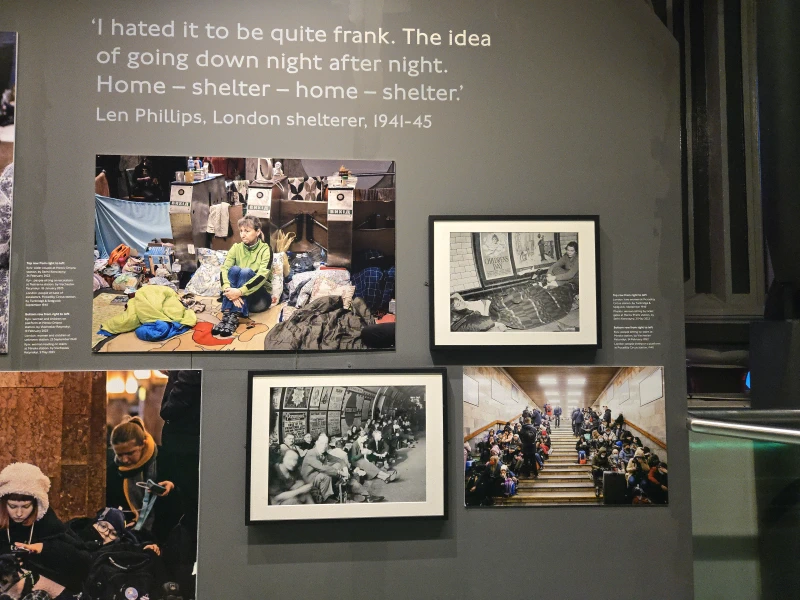 During the Russian air raids in Kyiv, people are using their metro system to hide just like Londoners did during the Blitz.